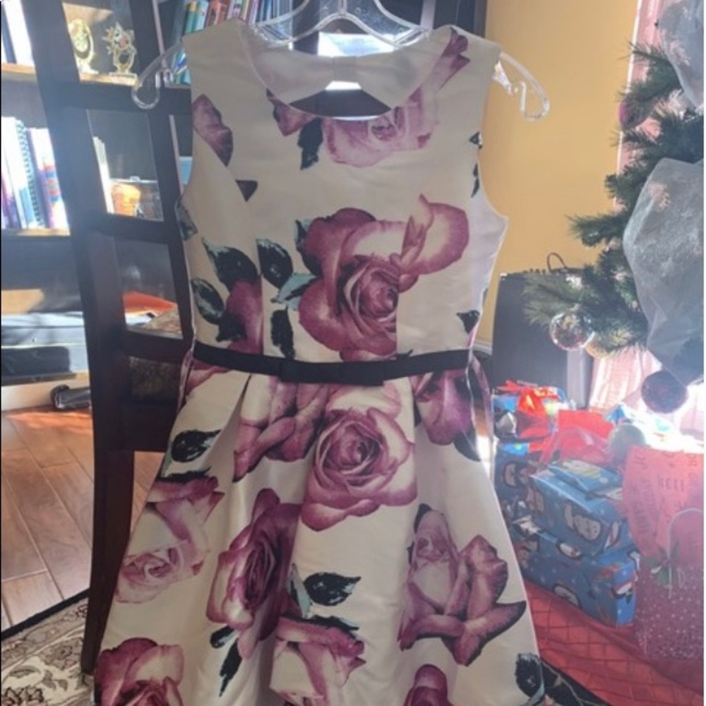 Speechless Kids, Ivory Roses balloon style dress